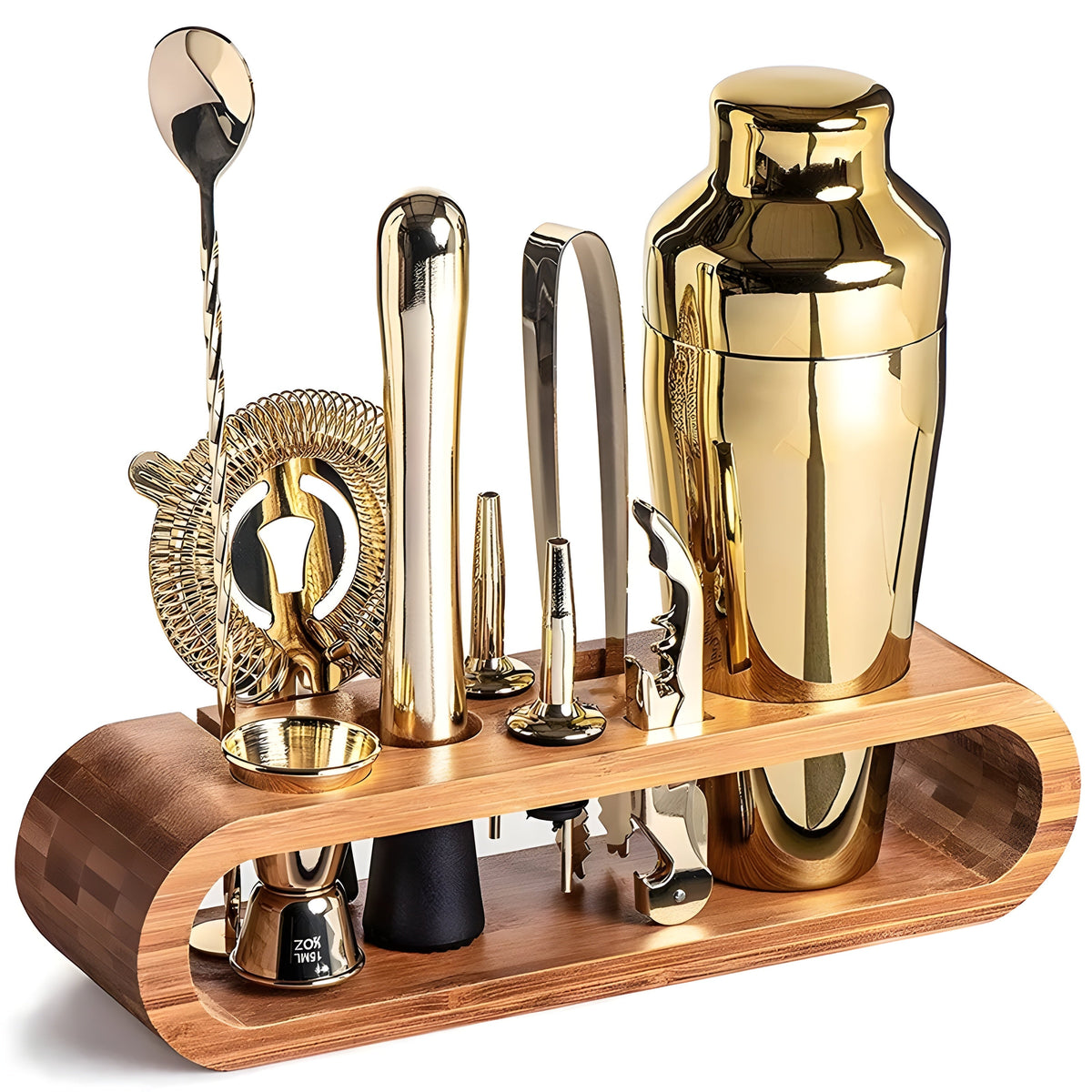 Stainless Steel Cocktail Shaker Set – 10-Piece Premium Bartender Set | Ideal for Mixed Drinks and Parties | Karnz