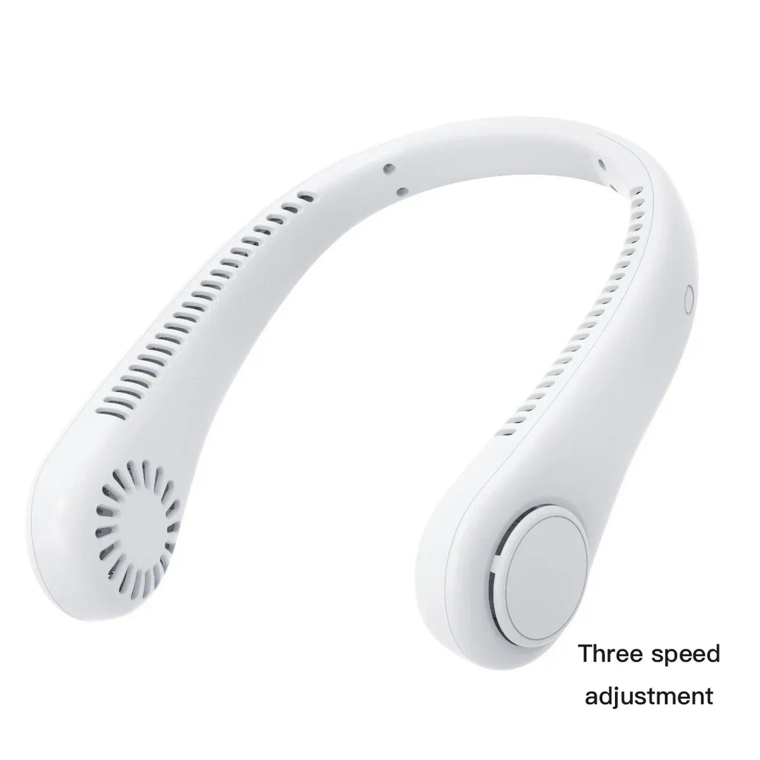 Portable Mini Bladeless Neckband Fan with Digital Display - USB Rechargeable Air Cooler for Neck, Hands-Free Cooling Experience | Kalsten