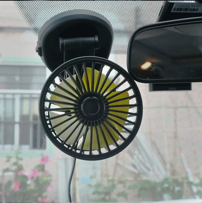 Brehn | Ventoro Car Fan 12V/24V/5V | USB or Cigarette Lighter | Rotatable & Compact | For Car, Truck, SUV, Motorhome & Office
