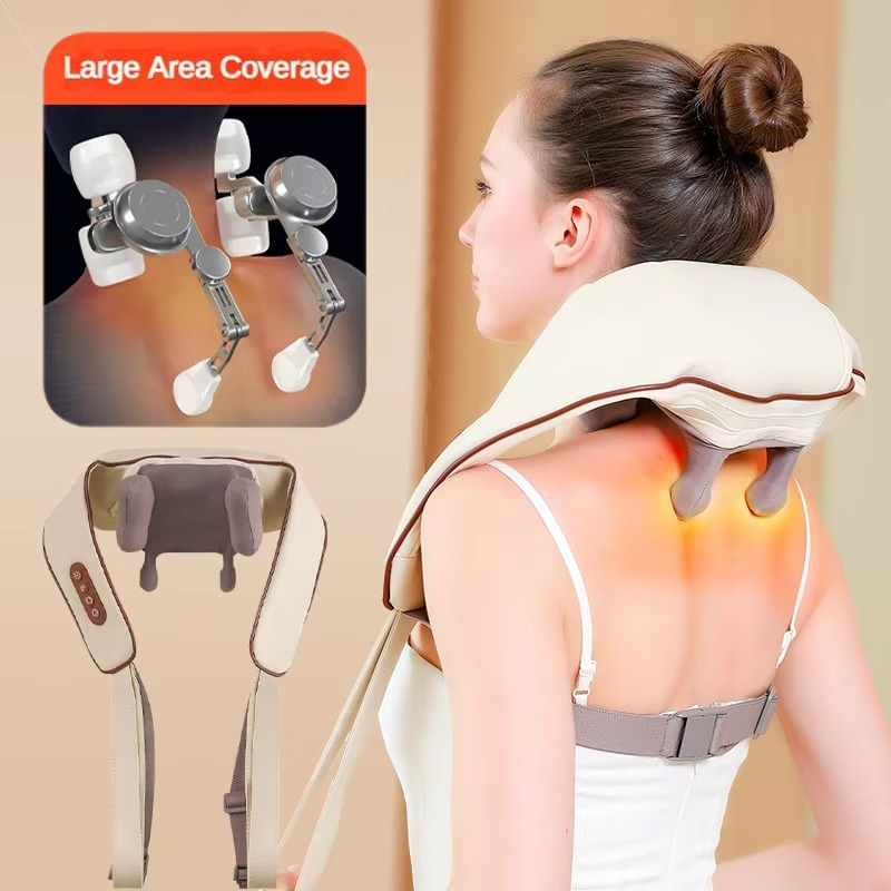 Skanto | Neck and Shoulder Massage with Deep Tissue Shiatsu and Heat for Pain Relief