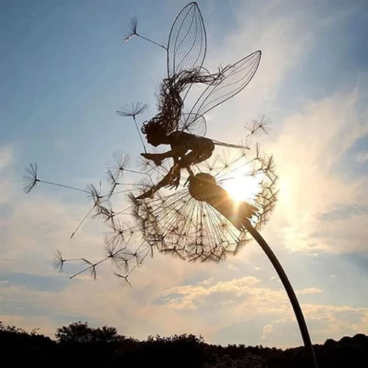 Kalsten | Metal Fairy Garden Sculpture Outdoor Lawn Decor