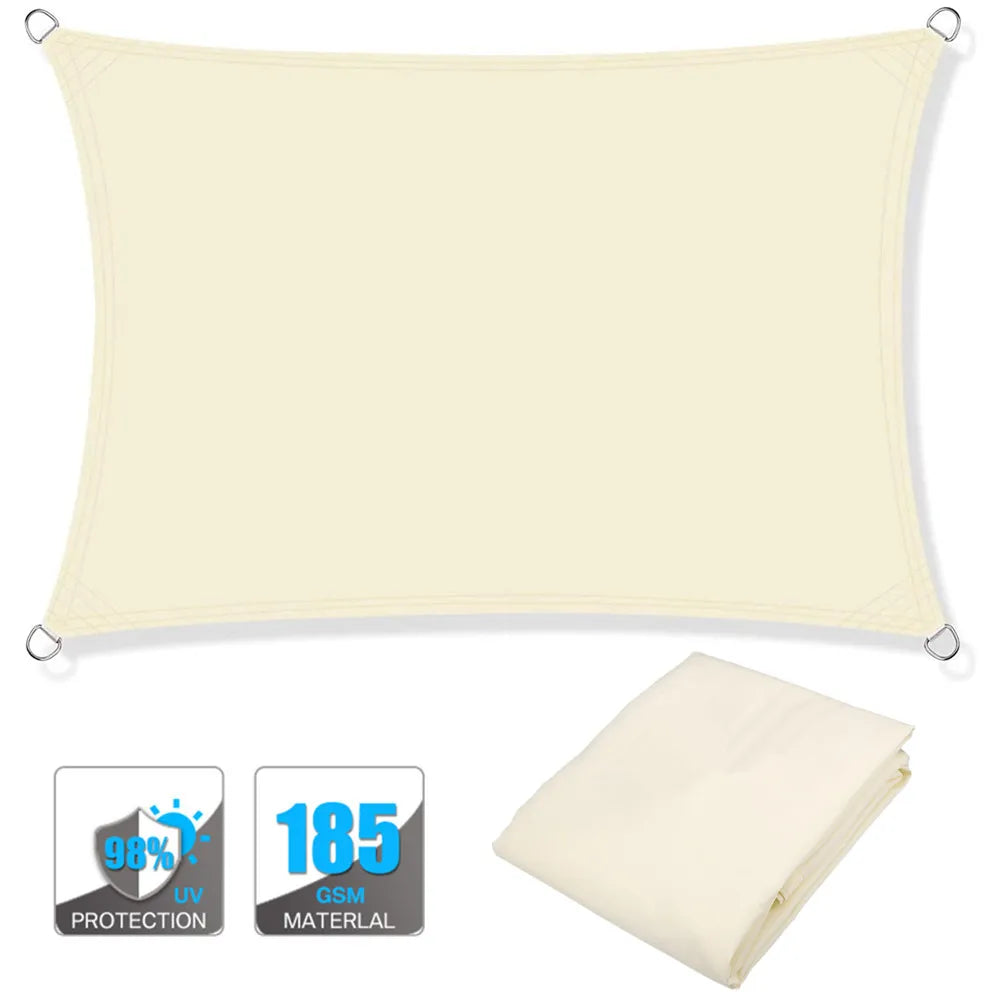 Kalsten | Waterproof Rectangular Sun Shade Sail with UV Protection & Mounting Kits – ShadeGuard