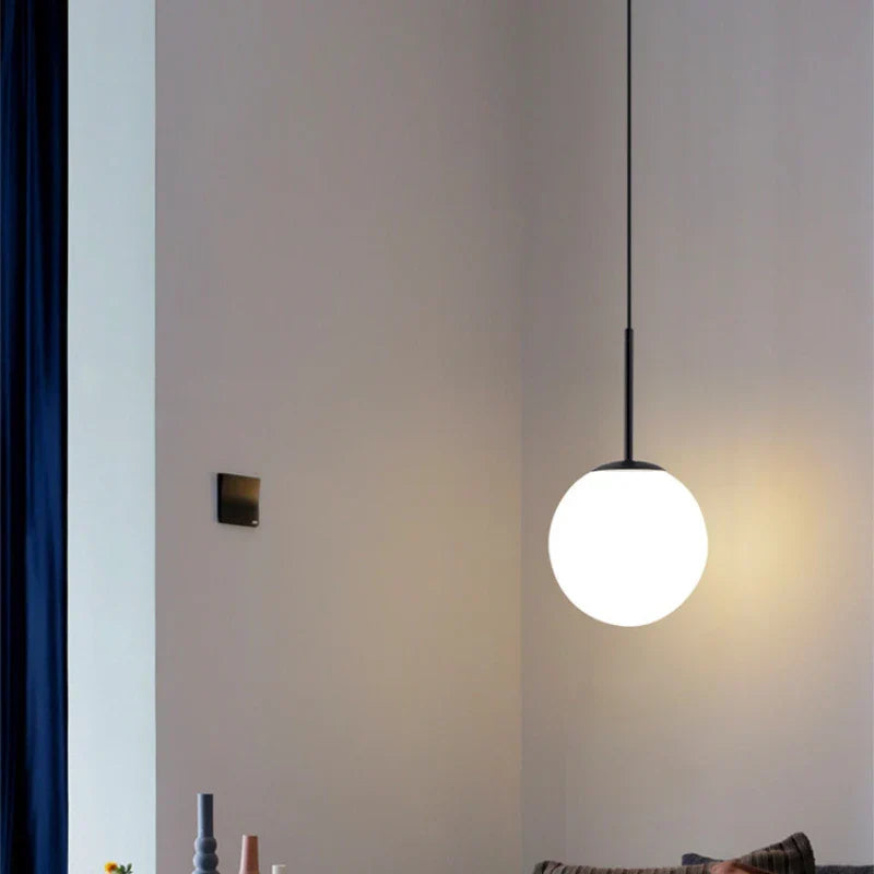 Modern Glass Ball Pendant Light – Decorative Nordic Fixture for Dining Room, Bedroom, and Bar | Kalsten