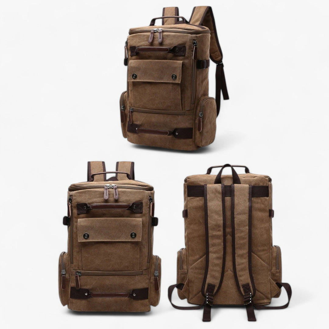 Kalsten | Vintage Canvas Backpack – Stylish & Functional with Laptop Compartment for Everyday & Adventure