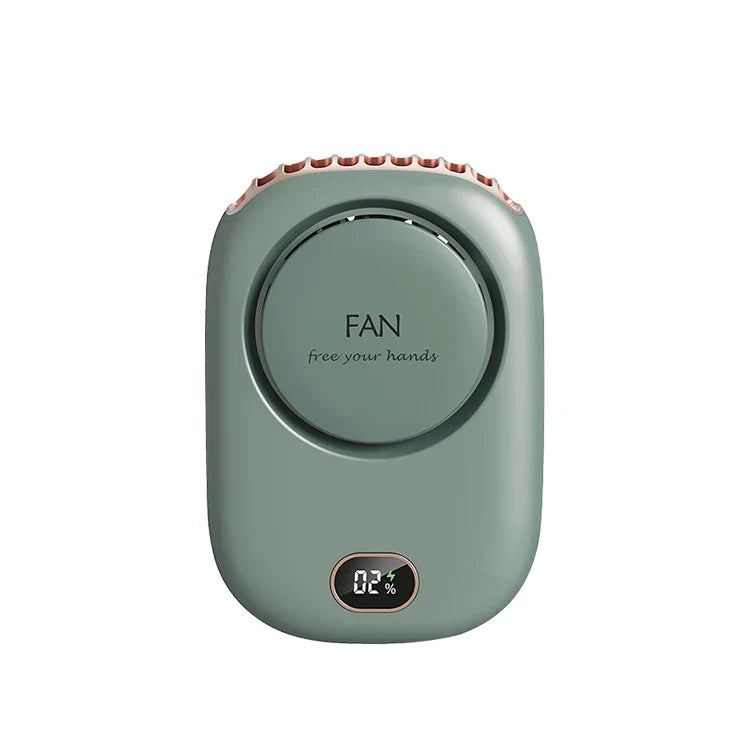 New Portable Hanging Neck Fan: Mini Cooling Waist Fans, Rechargeable Bladeless Fans - Up to 12 Hours Outdoor Use, 2000mAh | Kalsten