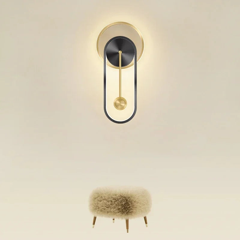 Modern LED Clock Wall Lamp – Stylish Wall-Mounted Light for Bedroom, Living Room, and Home Décor | Kalsten