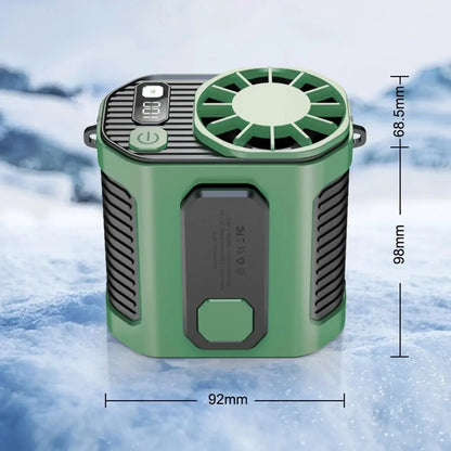20000mAh Portable Waist Fan - Strong Wind Hanging Neck Fan with Power Bank and LED Lighting for Outdoor Sports and Work | Bowlift