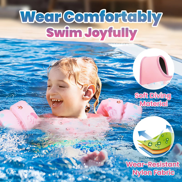 Kalsten | Kids Foam Life Vest with Arm Floats and Safety Whistle for Swimming and Kayaking