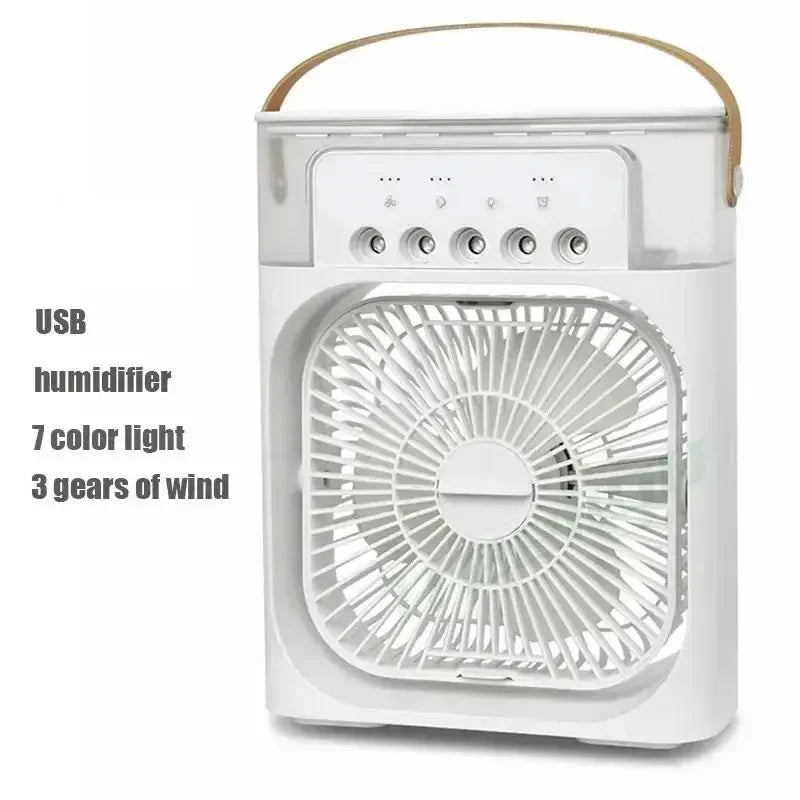 3 In 1 Fan AIr Conditioner Household Small Air Cooler LED Night Light Portable Humidifier Air Adjustment Fan Office Home Fan New | Kalsten