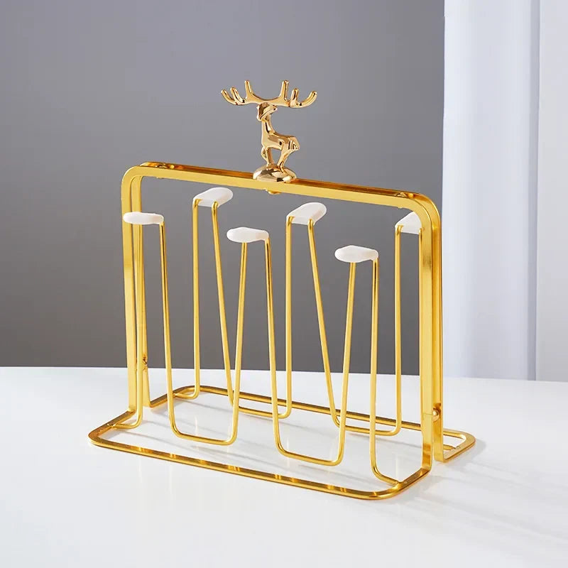 Glacio Glass Cup Holder - Glass Party Holder with Reindeer Design for Luxurious Whisky Experience Kalsten