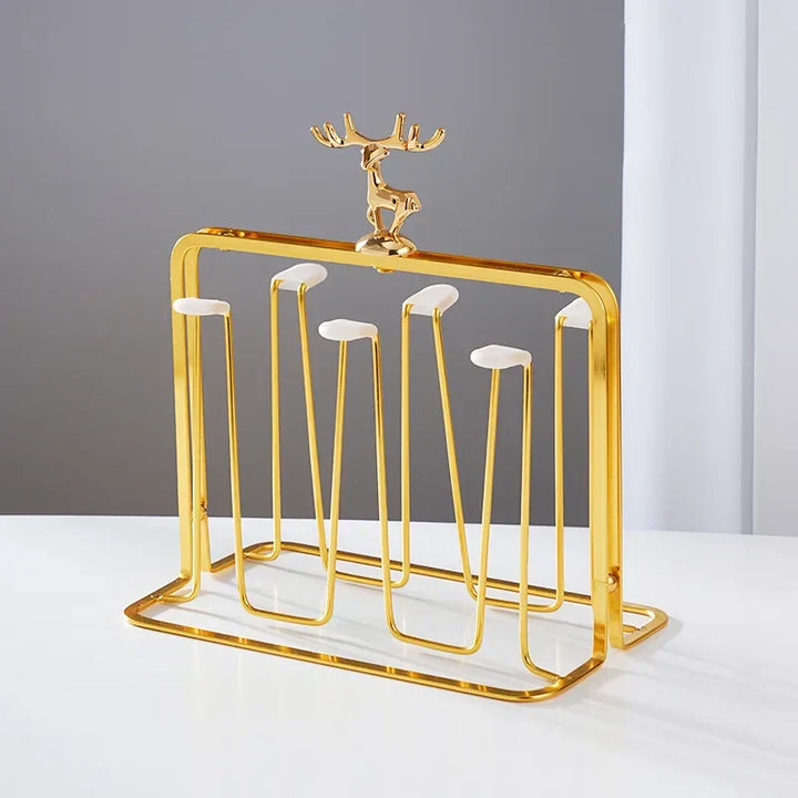 Glacio Glass Cup Holder - Glass Party Holder with Reindeer Design for Luxurious Whisky Experience Kalsten