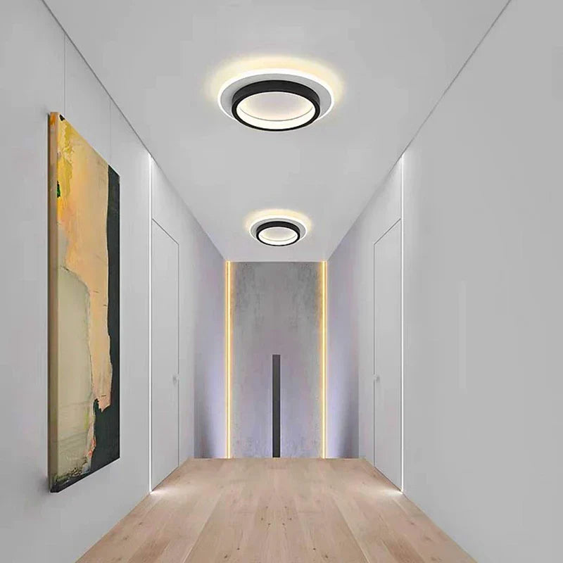 Modern LED Ceiling Light – Nordic Style Metal & Acrylic Ceiling Lamp for Living Room, Bedroom, and Aisle | Kalsten