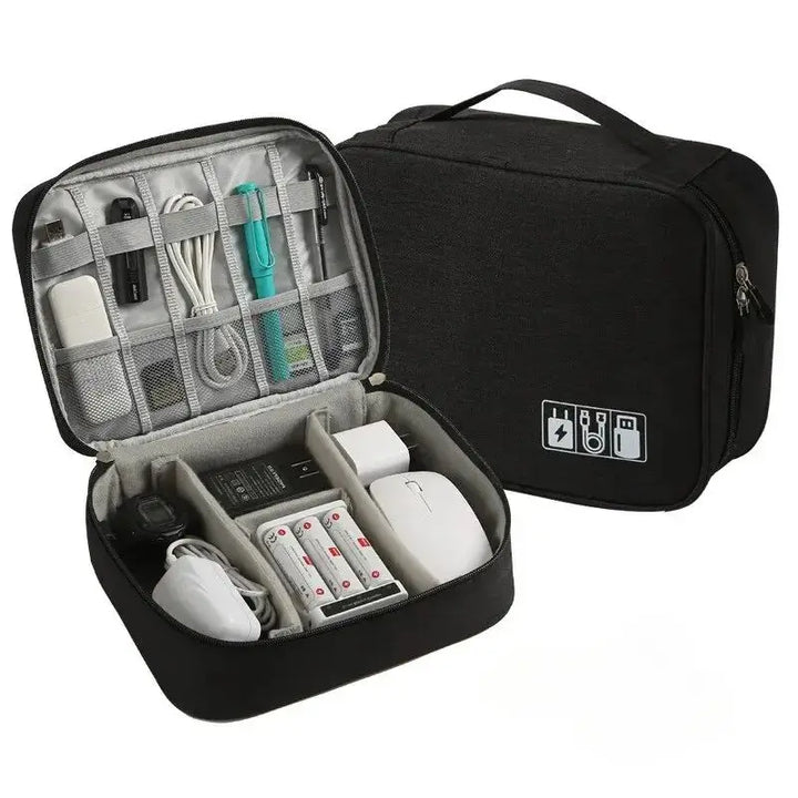 Kalsten | ORGAZIP Tech Organizer | Large Cable Bag for Travel | Waterproof & Multifunctional | For Power Banks, Cables & Accessories