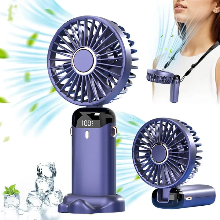 Electric Fan Portable Air Conditioner Mini Cooler Rechargeable Neck Fans for Home Free Shipping Hand Usb Conditioning Blades | Kalsten