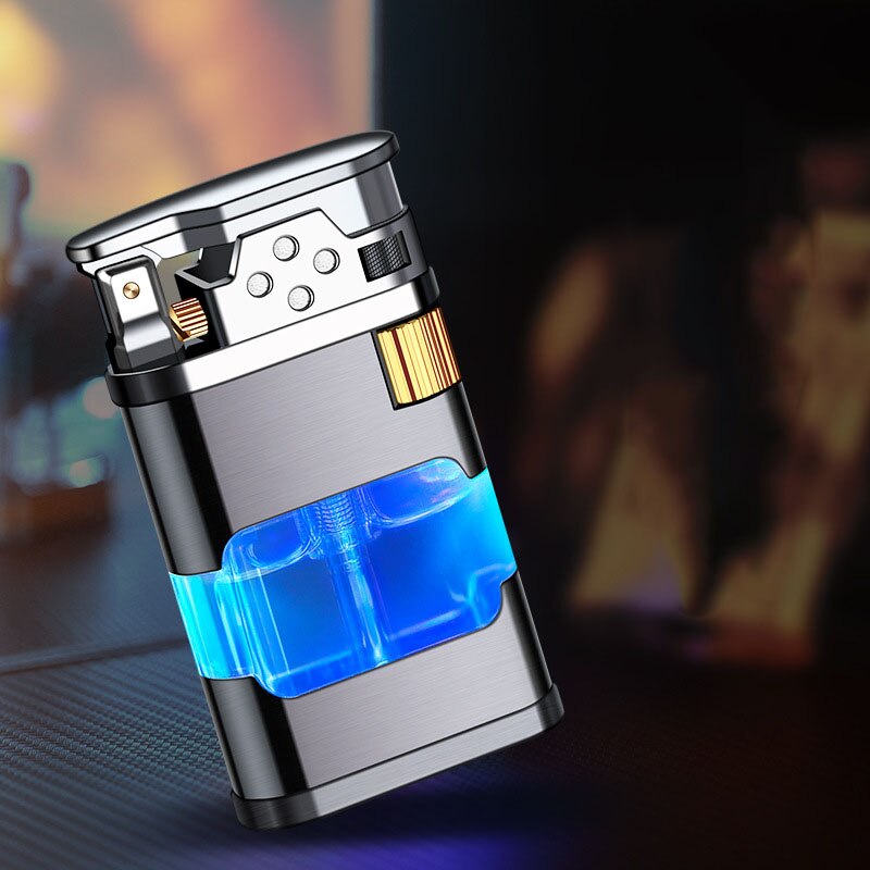 Blue Flame Metal Windproof Gas Lighter | Kalsten