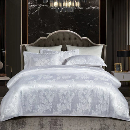 BowLift | Satin Rayon Jacquard Duvet Cover Set 264x229cm – Luxury Summer Bedding for Comfortable Sleep & Home Décor
