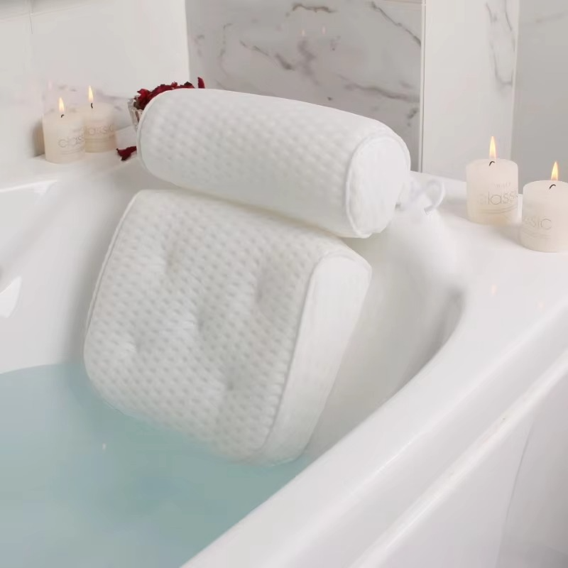 Skanto | Luxurious Bath Spa Pillow with Air Mesh Technology for Neck, Head, and Back Support