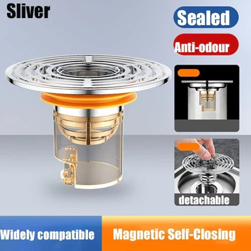Kalsten | Magnetic Self-Closing Anti-Odor Bathroom Strainer Cover