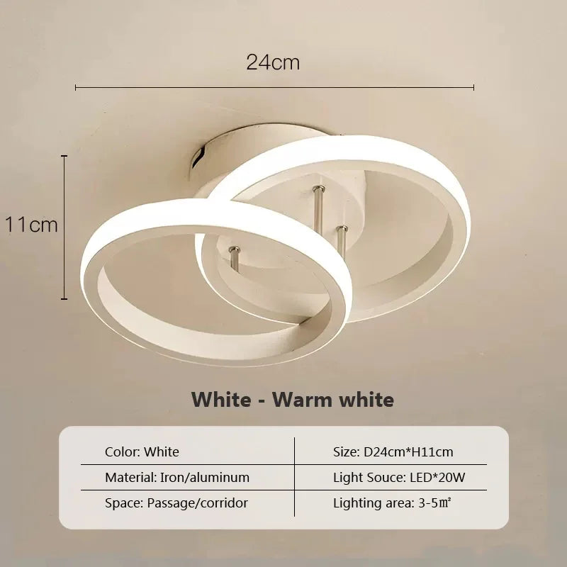 Modern LED Ceiling Light – Dimmable Indoor Lighting Fixture for Corridor, Stairs, Foyer, Balcony, and Bedroom | Kalsten