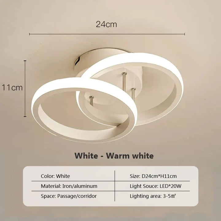 Modern LED Ceiling Light – Dimmable Indoor Lighting Fixture for Corridor, Stairs, Foyer, Balcony, and Bedroom | Kalsten