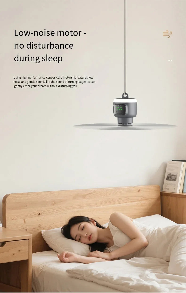 12000mAh Portable Ceiling & Camping Fan – Outdoor Tent Air Circulator and Cooling Ventilator | Kalsten