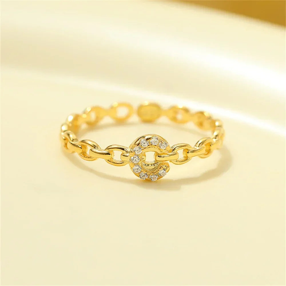 Kalsten | Dainty Diamond Letter Initial Ring