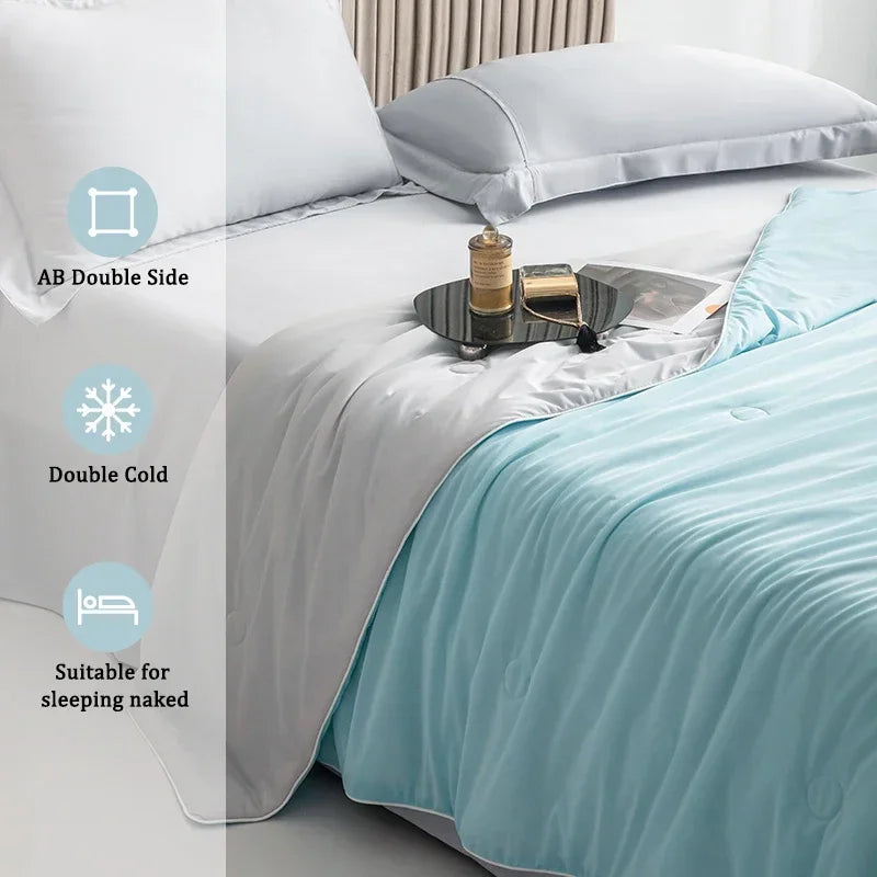 High-Quality Cooling Blanket – Smooth Air-Conditioning Comforter, Lightweight Summer Quilt with Double-Sided Cooling Fabric | Kalsten