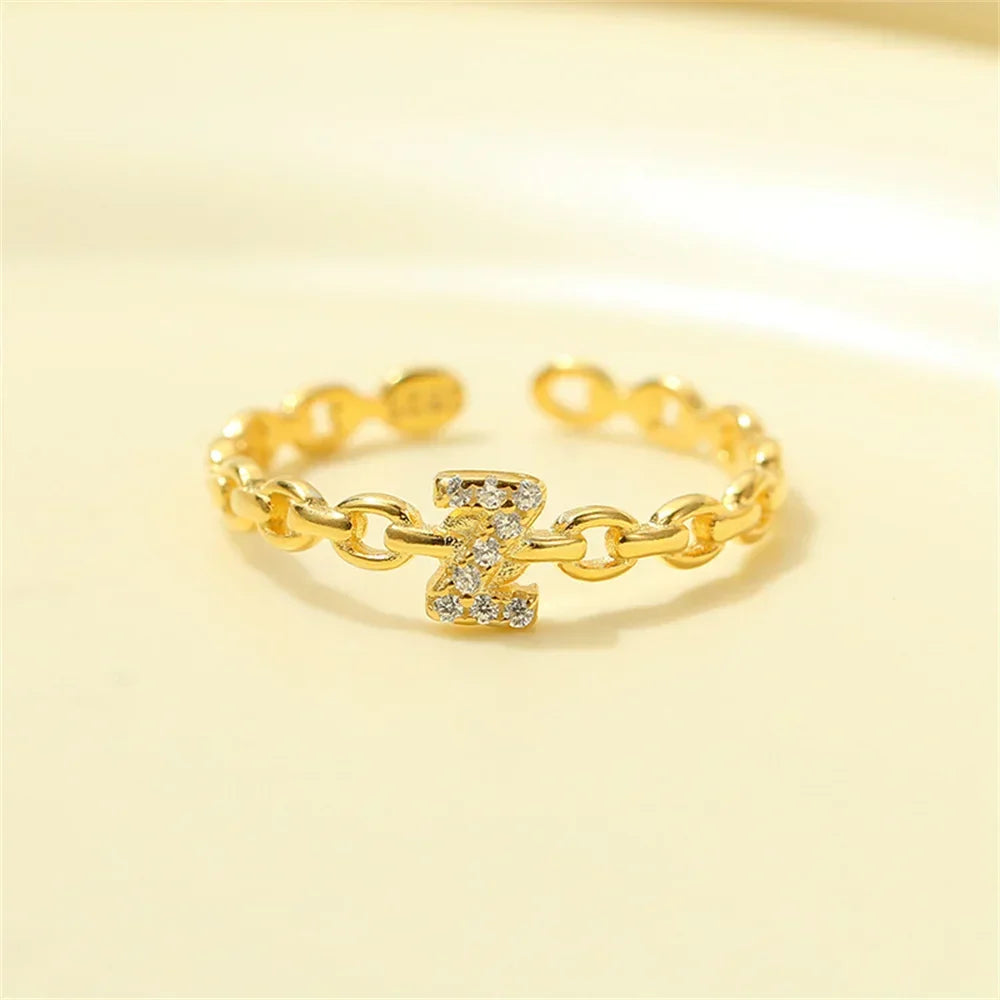 Kalsten | Dainty Diamond Letter Initial Ring
