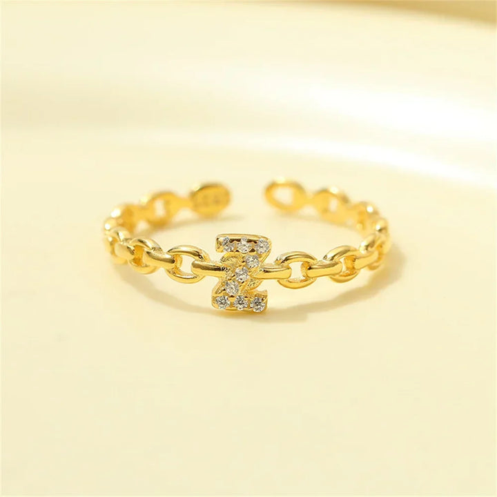 Kalsten | Dainty Diamond Letter Initial Ring
