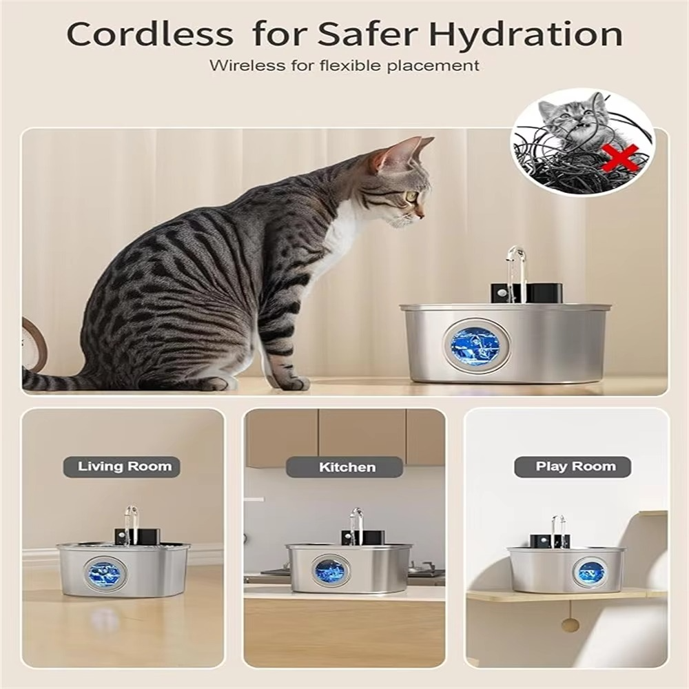 Skanto | Large Capacity Automatic Pet Hydration Station with USB Charging and Smart Sensor