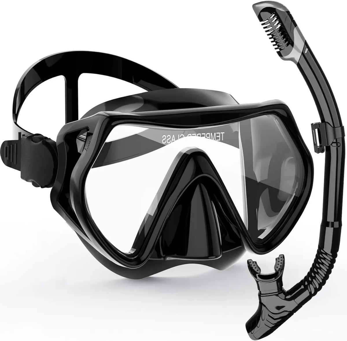 Skanto | AquaVision Adult Snorkel Mask Set | Anti-Fog & Impact Resistant | Silicone Skirt & Dry Snorkel | 180° Field of View