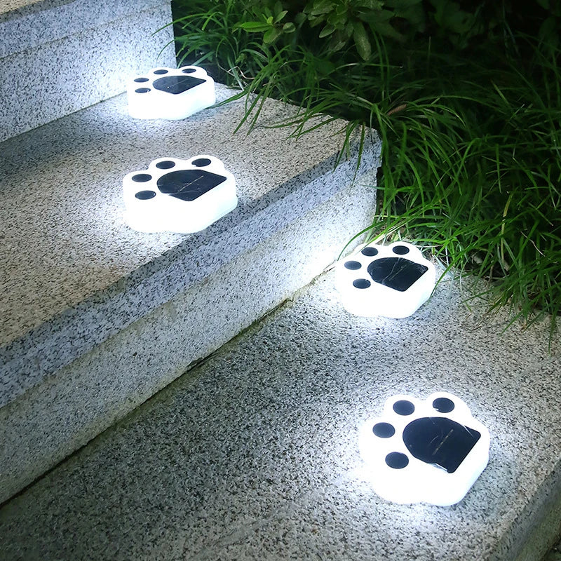 Solar LED Paw Lights for Garden and Path - Cute Solar Decorative Lights for Path Lighting, Ideal for Pet Lovers and Outdoor Decor | Kalsten