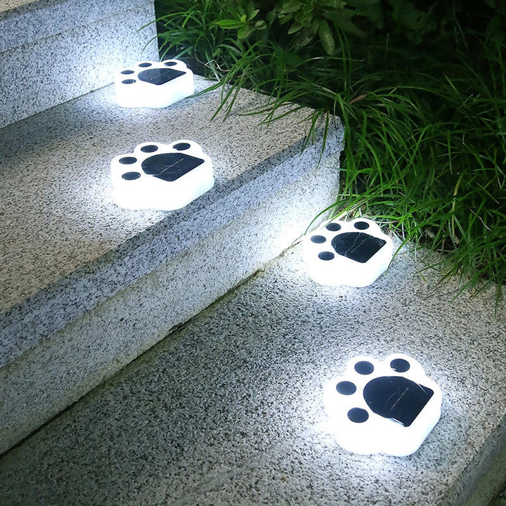 Solar LED Paw Lights for Garden and Path - Cute Solar Decorative Lights for Path Lighting, Ideal for Pet Lovers and Outdoor Decor | Kalsten