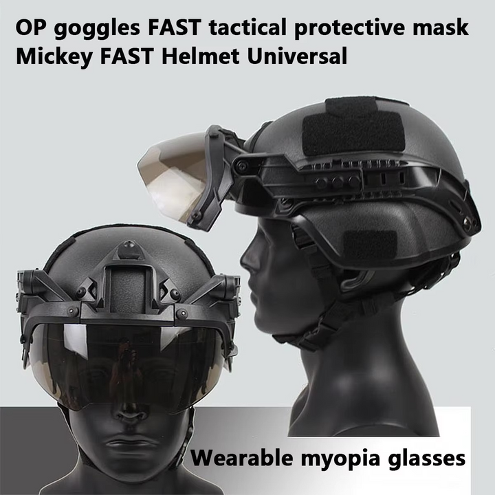 Kalsten | Adjustable Tactical Helmet with Anti-Fog Detachable Goggles