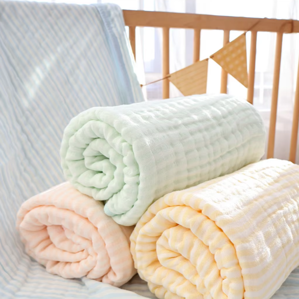 Kalsten | Premium 6-Layer Muslin Cotton & Bamboo Blend Baby Swaddle Blanket