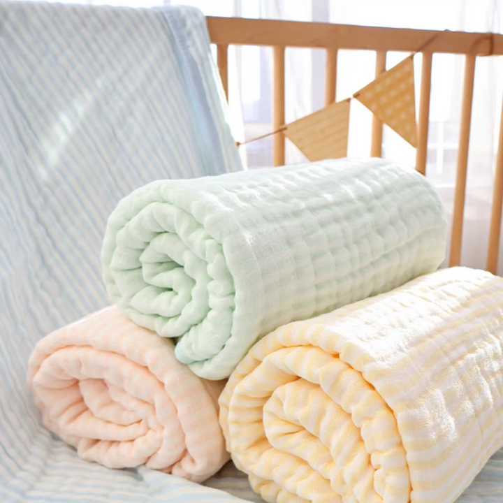 Kalsten | Premium 6-Layer Muslin Cotton & Bamboo Blend Baby Swaddle Blanket