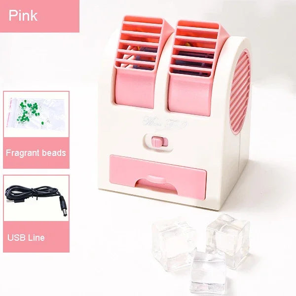 Dual-Outlet Turbo Cooling Desk Humidifier Fan | Kalsten