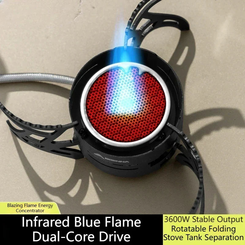 Dual-Core Blue Flame Outdoor Cooking Stove | Kalsten