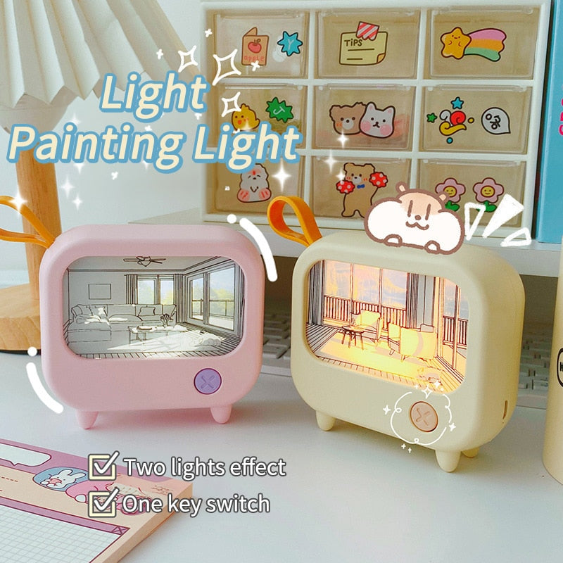 Mini Art TV Painting Decor Night Lamp | Kalsten