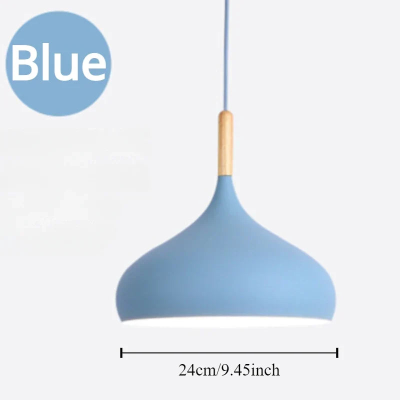 Modern Macaron Pendant Lamp – Colorful LED Chandelier for Bedroom, Restaurant, Office & Living Room – Adjustable Aluminum Hanging Light | Kalsten