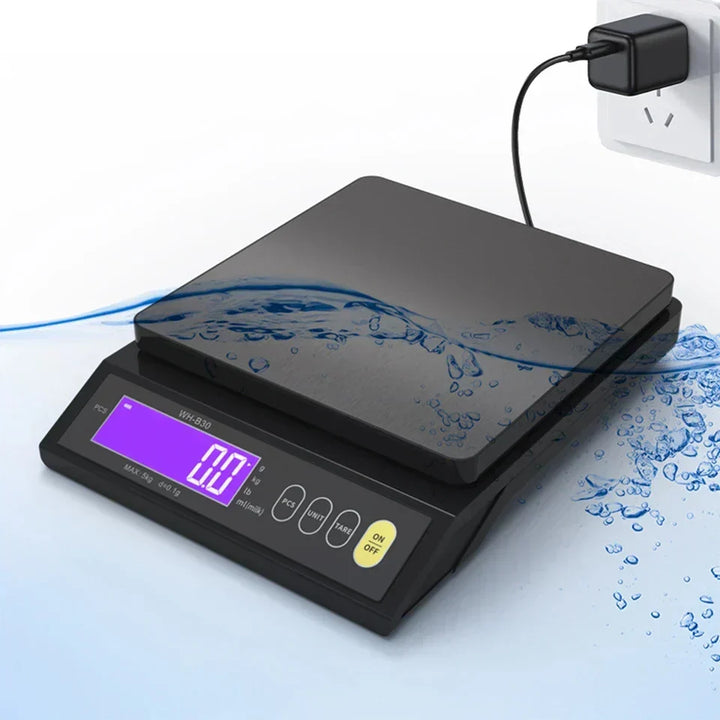 Kalsten | 5 kg/0.1 g and 10 kg/1 g digital electronic kitchen scale, LCD display, fully waterproof stainless steel weighing tool for baking