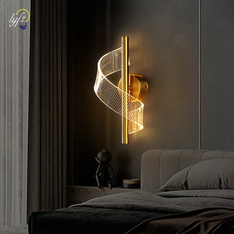 Nordic LED Pendant Light – Modern Hanging Lamp for Living Room, Bedroom, Dining Table, and Aisle – Gold Acrylic Shade, Indoor Home Decoration | Kalsten