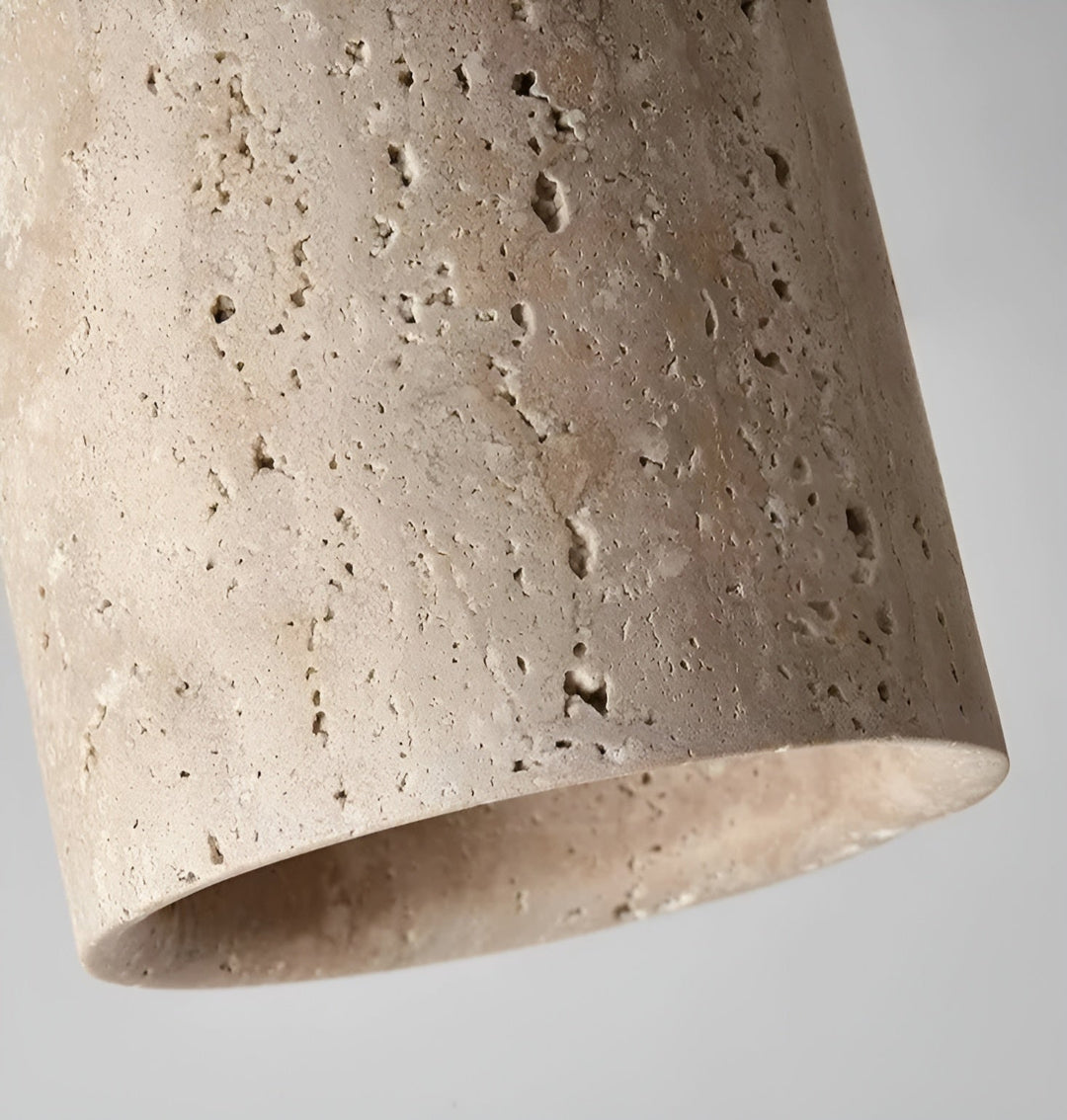 ZenElegance Wabi Sabi Luxury Ceiling Lighting - Natural Travertine LED Kalsten