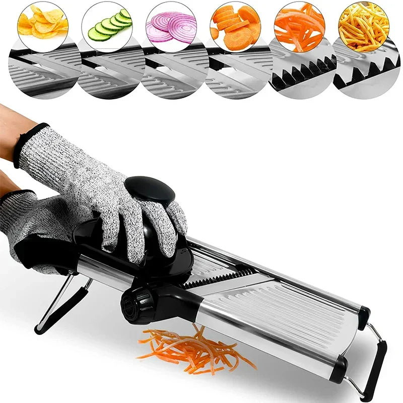 Kalsten | Vegetable Cutter SchnittProfi | Adjustable Mandoline | Stainless Steel Blades | For Potatoes, Tomatoes & More