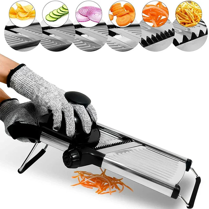 Kalsten | Vegetable Cutter SchnittProfi | Adjustable Mandoline | Stainless Steel Blades | For Potatoes, Tomatoes & More