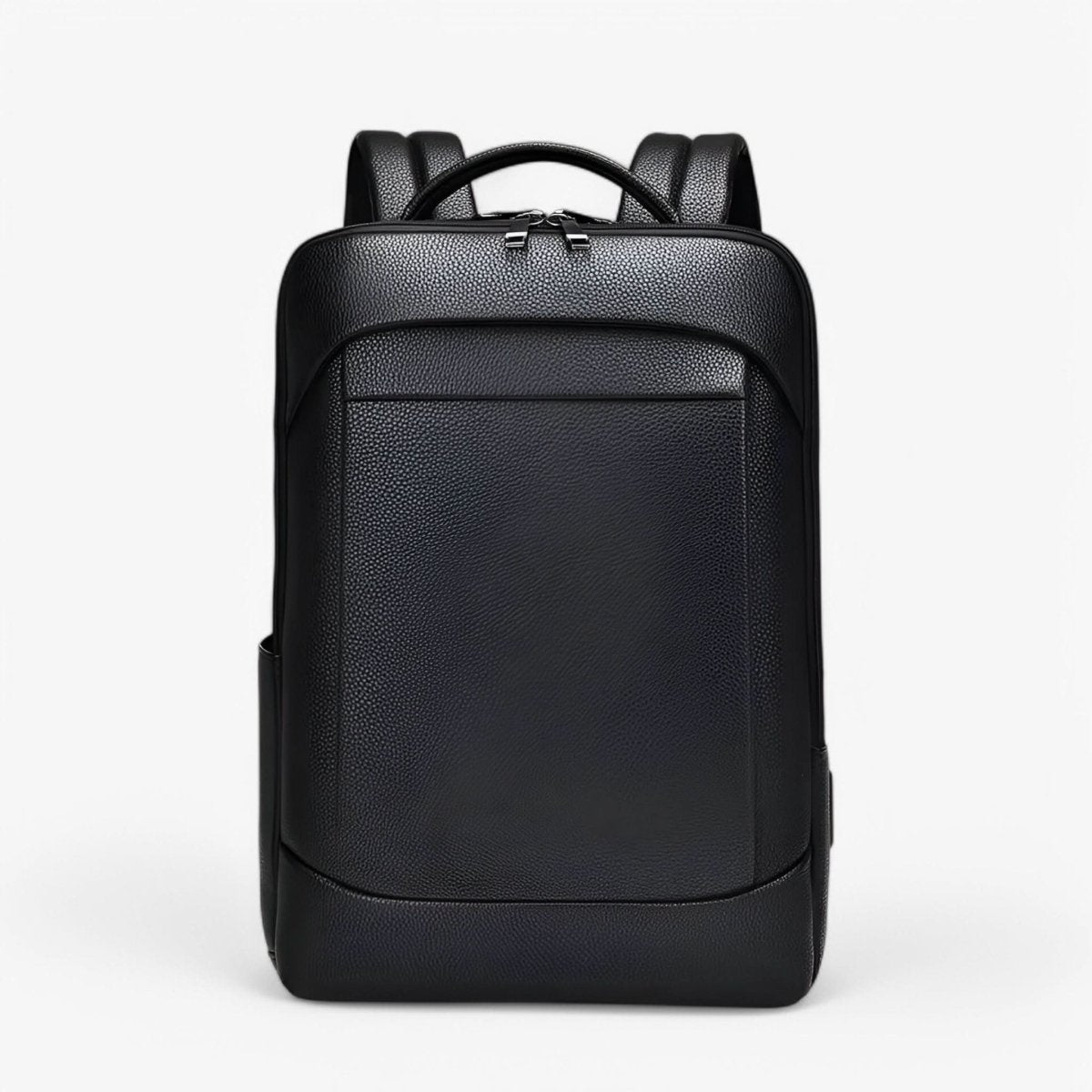 BowLift | Elegant leather rucksack for men/women with USB port for laptop and everyday use, 15.6 inch, black