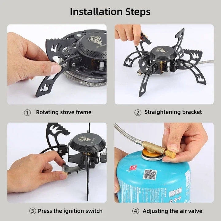 Claw Design Supreme Heat Foldable Outdoor Gas Stove | Kalsten