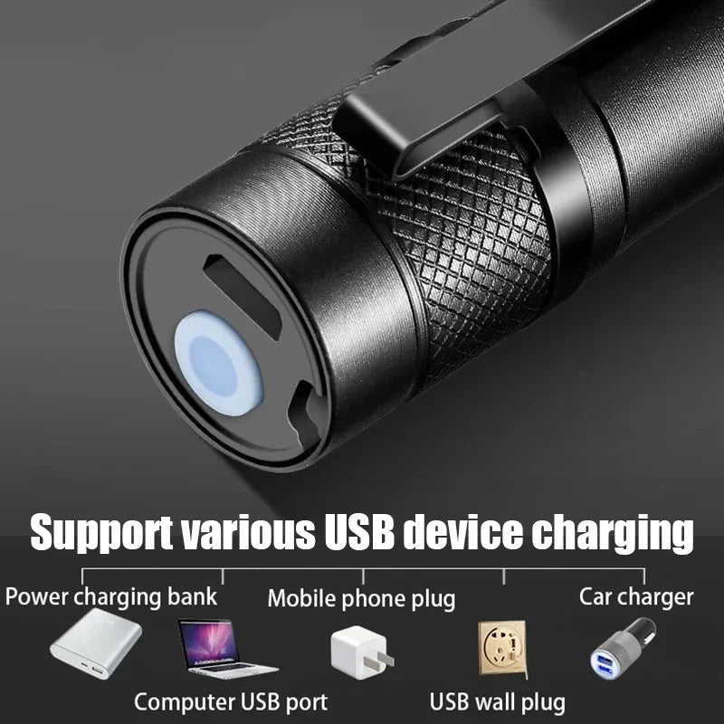 Mini Tactical Camping Rechargeable Flashlight | Kalsten