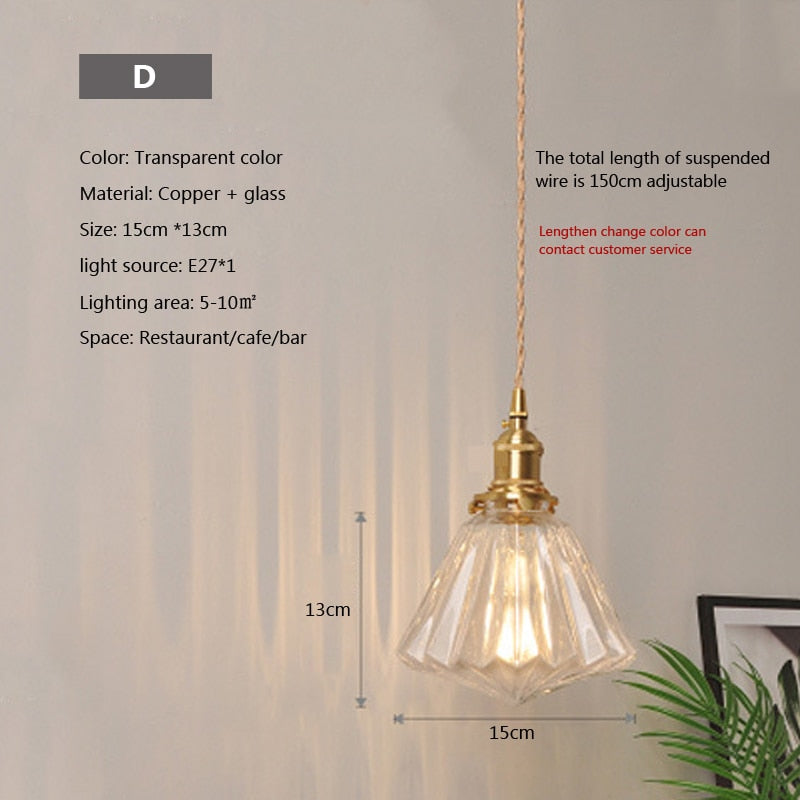 Nordic Brilliance Transparent Glass Pendant Lamp | Kalsten
