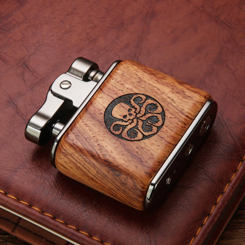 Wooden Vintage Spark Kerosene Lighter | Kalsten